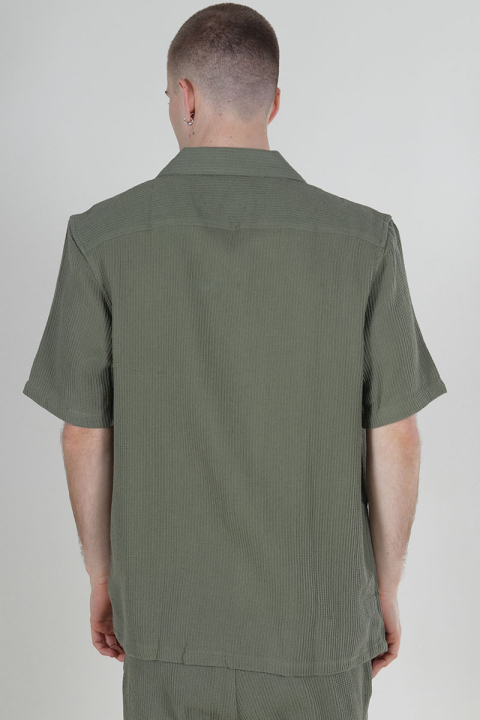 ONLY & SONS Bertil Waffle SS Resort Shirt Deep Lichen Green