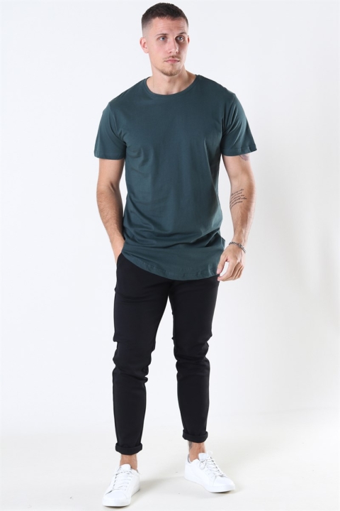 URBAN CLASSICS Shaped Long Tee Bottle Green