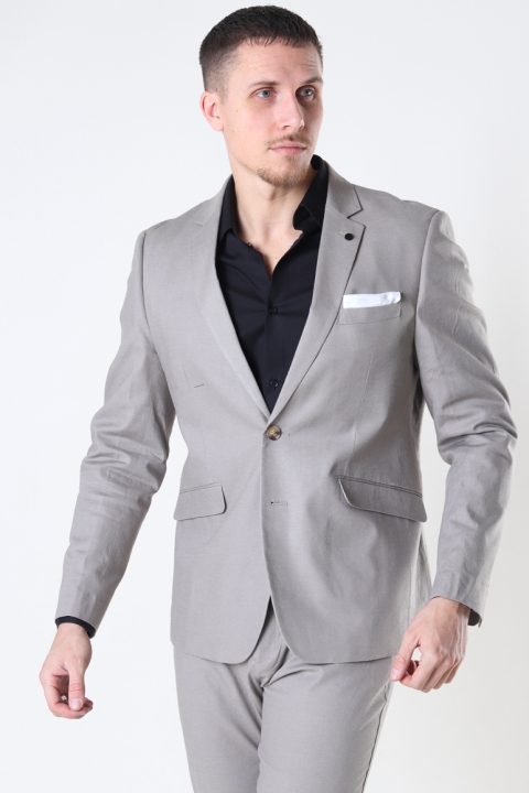 Clean Cut Copenhagen Cotton Linen Blazer Grey