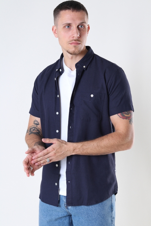 Kronstadt Johan Linen S/S shirt Navy