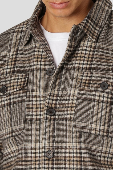Fat Moose Theo Overshirt Brown Check