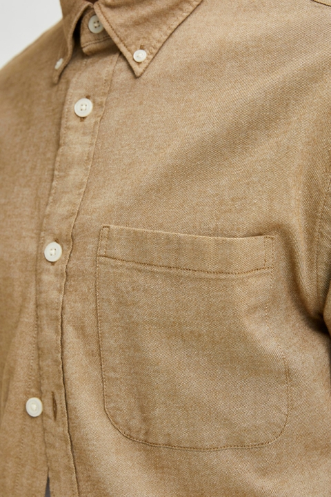 Selected SLHREGRICK-OX FLEX SHIRT LS S NOOS Teak