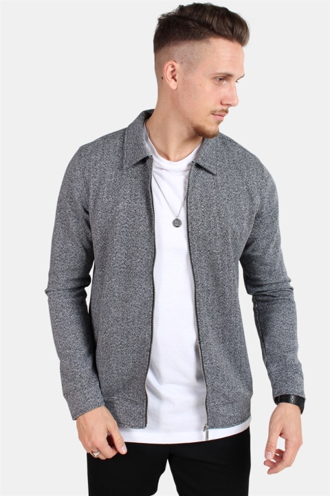 Jack & Jones Herring Sweat Jacka Light Grey Melange