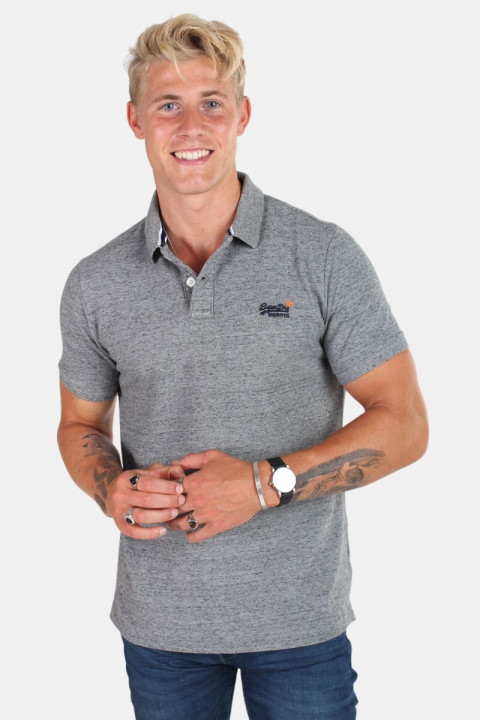 Superdry Classic S/S Pique Polo Flint Steel Grit