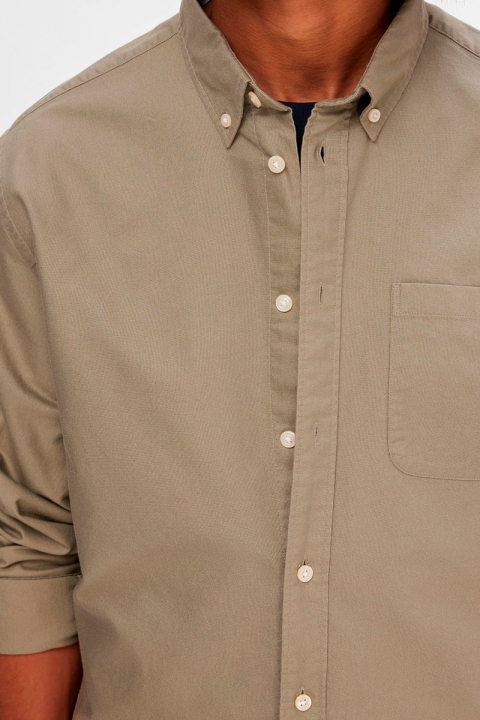 Selected Rick Oxford Regular Shirt Ls Vetiver