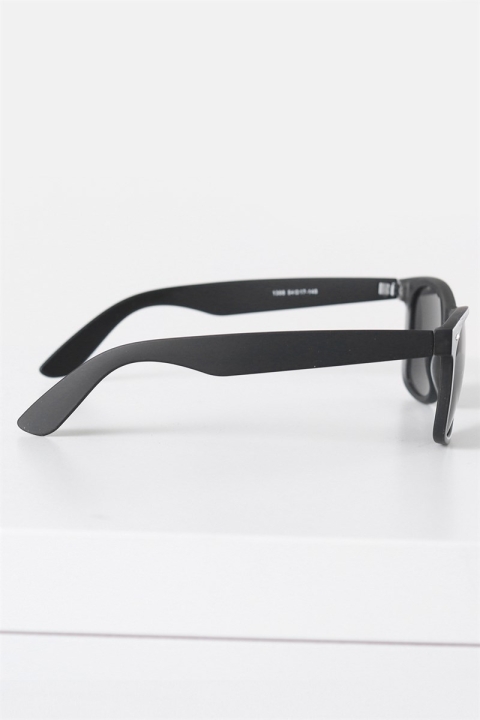 Fashion 1398 Wayfarer Solgasögon Black Rubber Grey Lens