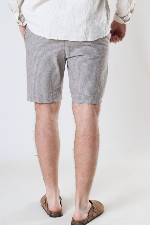 ONLY & SONS Linus Life Linen Mix Stripe Shorts Teak