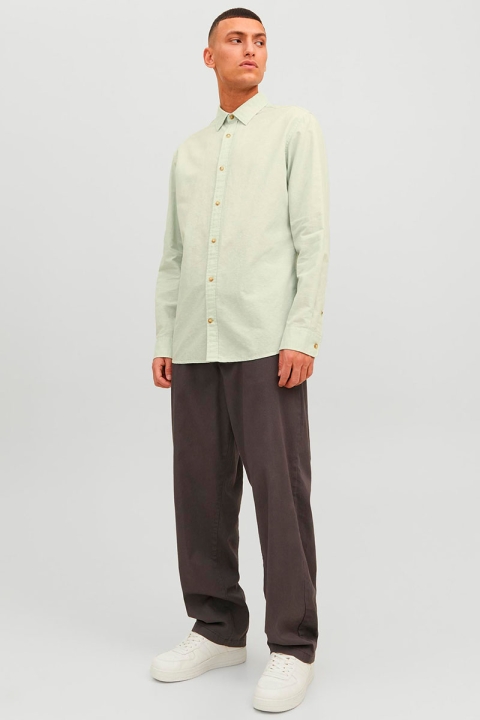 Jack & Jones Summer Linen Shirt LS Granite Green