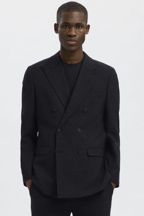 Selected Oasis Linen DB Blazer Black