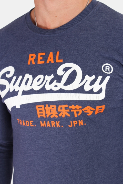 Superdry Vintage Logo Due L/S T-Shirt Princedom Blue Marl