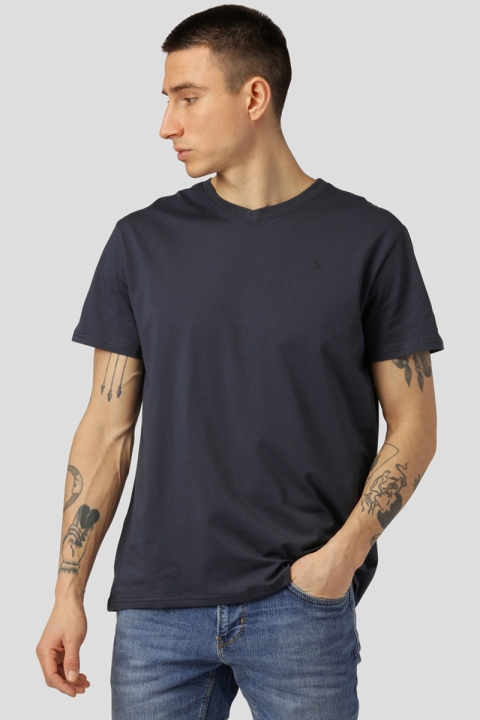 Clean Cut Copenhagen Miami Stretch V-Neck Tee SS Navy