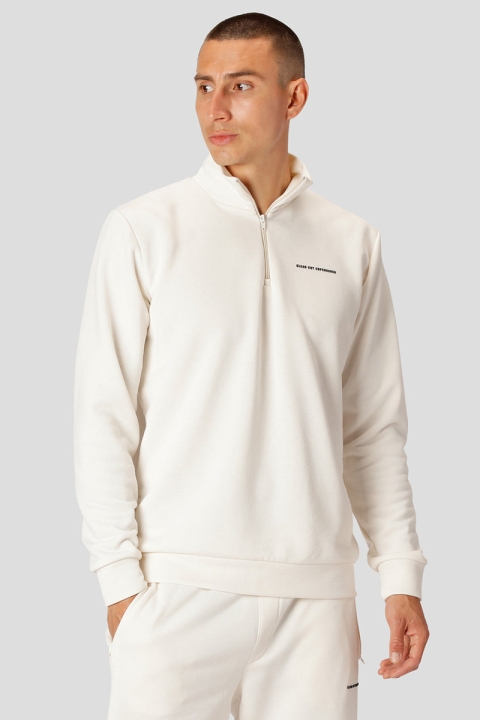 Clean Cut Copenhagen Justin Track Half Zip Ecru