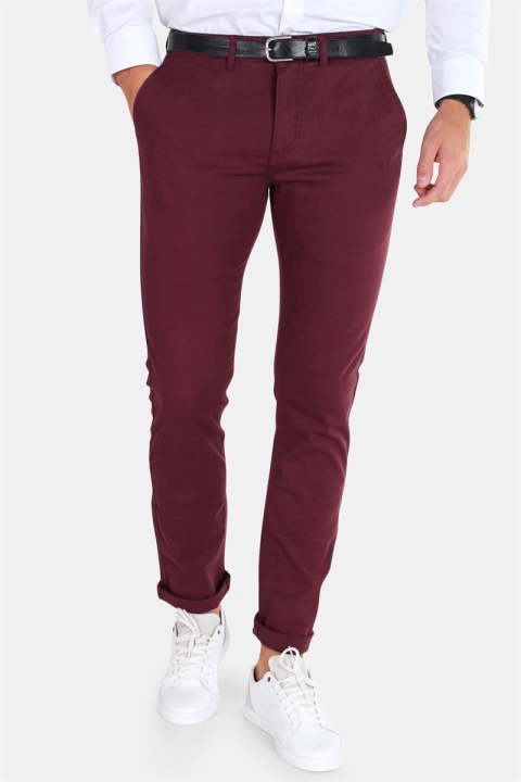 Kronstadt Daniel Stretch Chino Byxor Dark Bordeaux