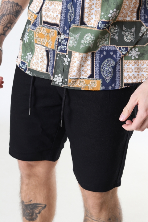 ONLY & SONS ONSLEO SHORTS LINEN MIX GW 9201 NOOS Black