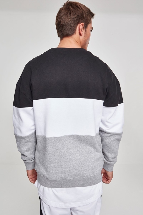 Klockaban Classics 3-Tone Oversize Crewneck Black/ White/ Grey