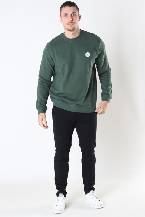 Woodbird Our Braxy Patch Crew Sweatshirt Army