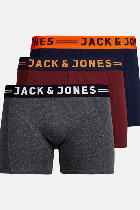 Jack & Jones Clichfield Boxershorts 3-Pack Burgundy