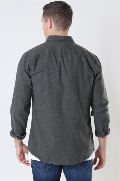 Only & Sons Edin LS Flannel Twill Skjorta Deep Depths