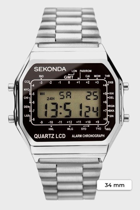 Sekonda 1816 Stainless Steel Bracelet Digital Klocka