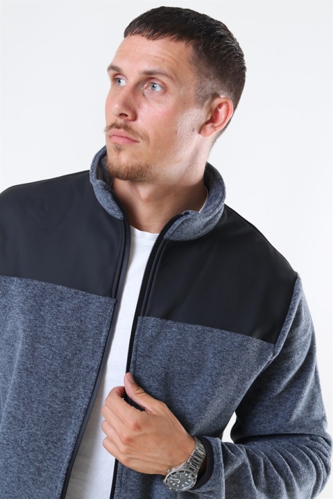 Rains Fleece Zip Puller Jacka Grey Melange