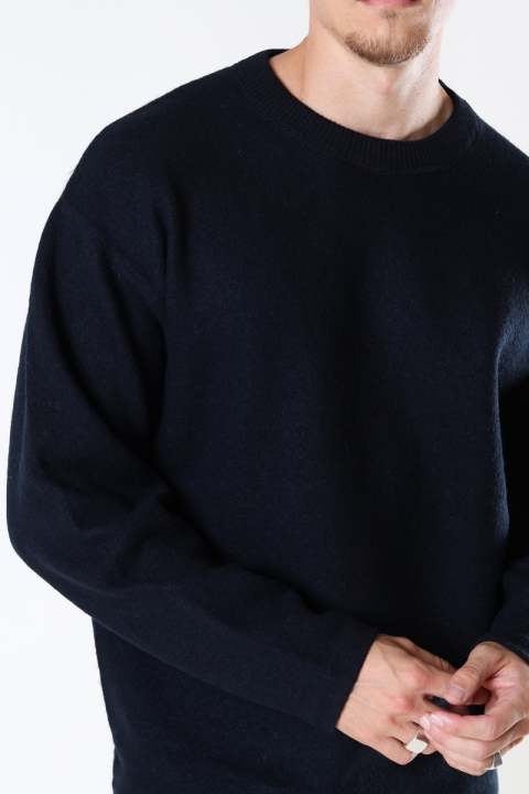 Selected SLHPARKON LS KNIT CREW NECK G Anthracite