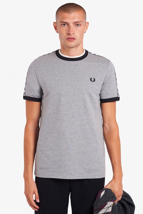 Fred Perry TAPED RingaER T-SHIRT 291 Steel Marl