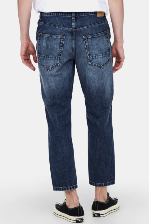 ONLY & SONS ONSAVI BEAM LIFE CROP BLUE ST 0478 Blue Denim