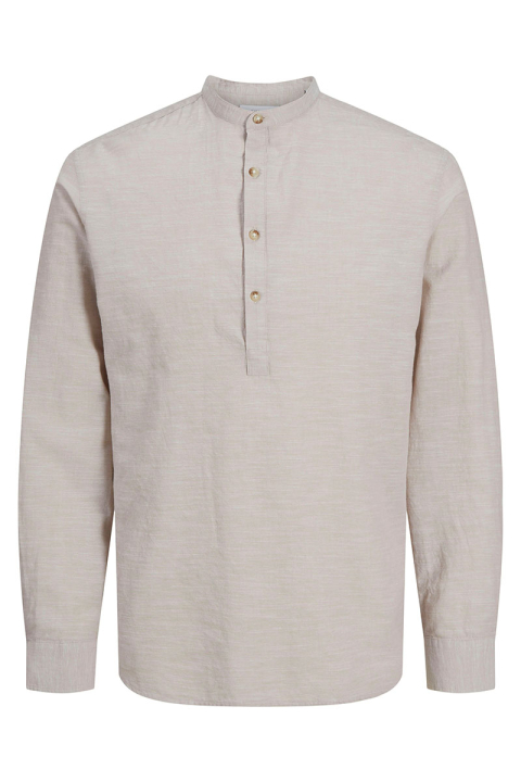 Jack & Jones Summer Half Placket Shirt Ls Crockery