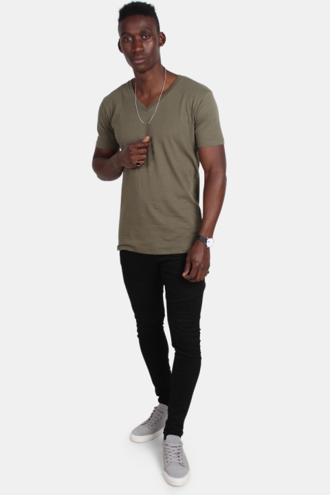 Urban Classics Basic V-Neck Tee Olive