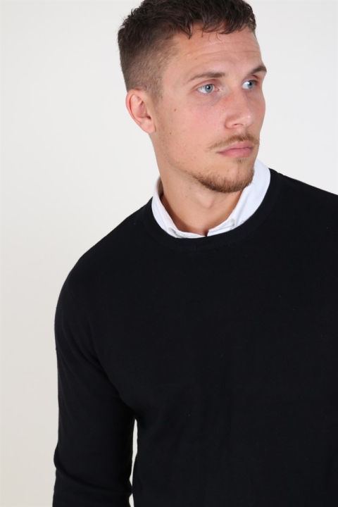 Jack & Jones Basic Knit Crew Neck Black