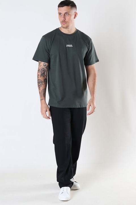 Clean Cut Copenhagen Cohen Brushed Tee SS Bottle Green