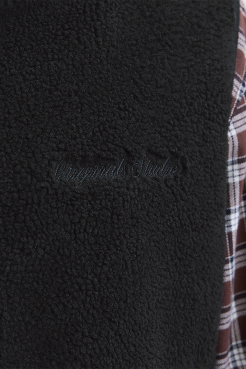 Jack & Jones Norrebro Teddy Bodywarmer Vest Black