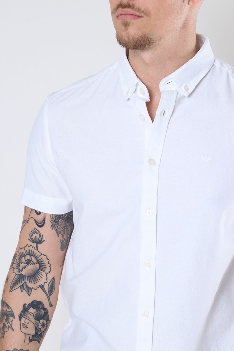 Kronstadt Johan Oxford washed S/S shirt White