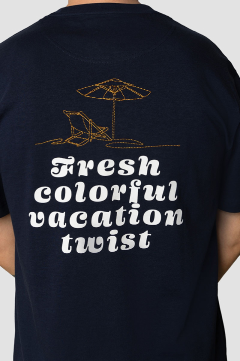 Clean Cut Copenhagen Fred organic T-shirt SS Navy