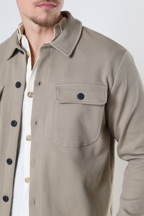 ONLY & SONS KODYL OVERSHIRT SWEAT Chinchilla