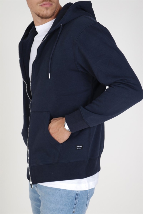 Jack & Jones Soft Sweat Zip Hood Navy Blazer