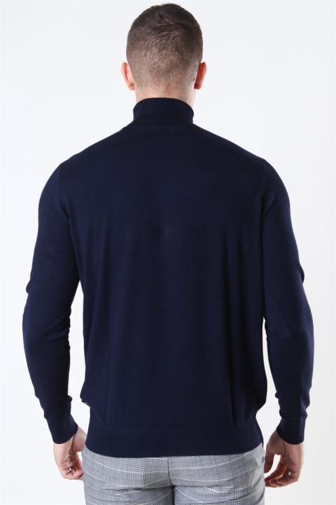 Jeff Potter Turtleneck Strik Navy