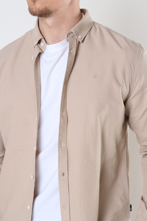 Kronstadt Johan Oxford washed shirt Sand