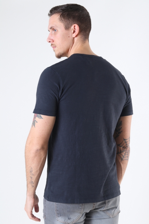 Jack & Jones JJESPLIT NECK TEE SS NOOS Black Slim