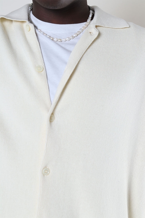 Woodbird Banks Knit Shirt Off White