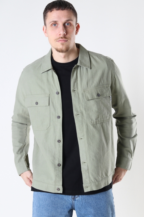 ONLY & SONS ONSKENNET LIFE LS LINEN OVERSHIRT NOOS Oil Green