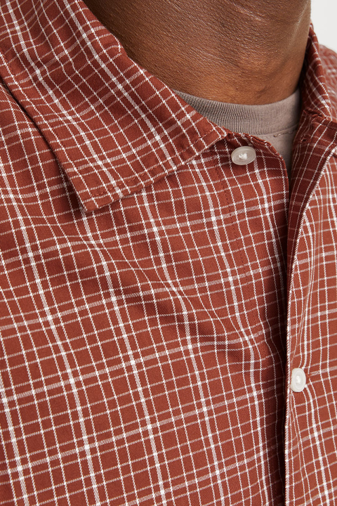 Jack & Jones Austin Loose Fit Check Shirt Arabian Spice