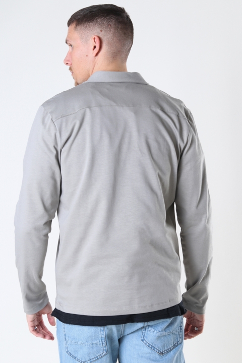 Jack & Jones JPRBLAPETROL SWEAT HALF ZIP Elephant Skin REG FIT