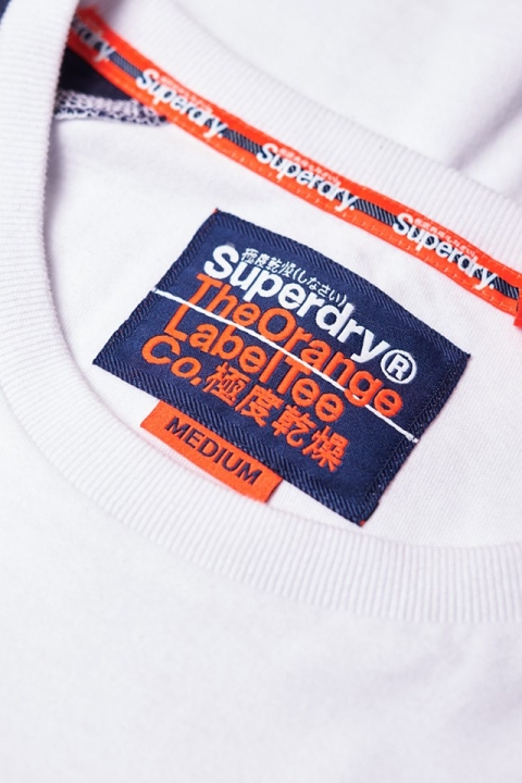 Superdry O L ENG'D LS Baseball T-shirt Optic White