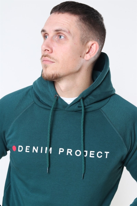 Denim Project Logo Hoodie Bottle Green