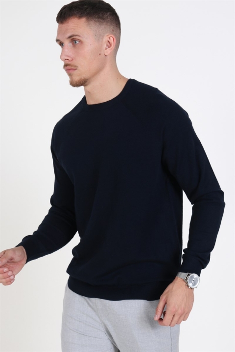 Only & Sons Mikkel Soft Crew Raglan Sticka Dark Navy