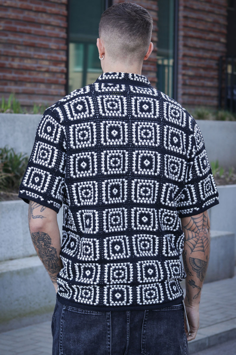 ONLY & SONS Bart Relax SS Knit Shirt Black