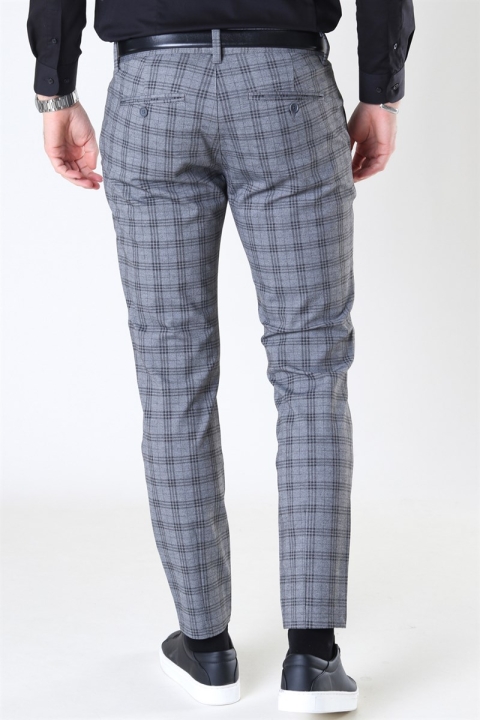 Only & Sons Mark Tap Check Pants GW 8098 Medium Grey Melange