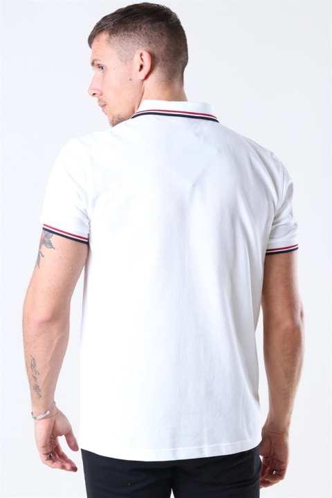 Fred Perry Twin Tipped Polo White/Bright Red/Navy