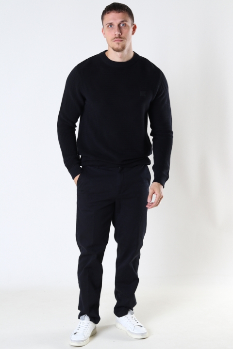 Solid Valencia Crew Knit Black